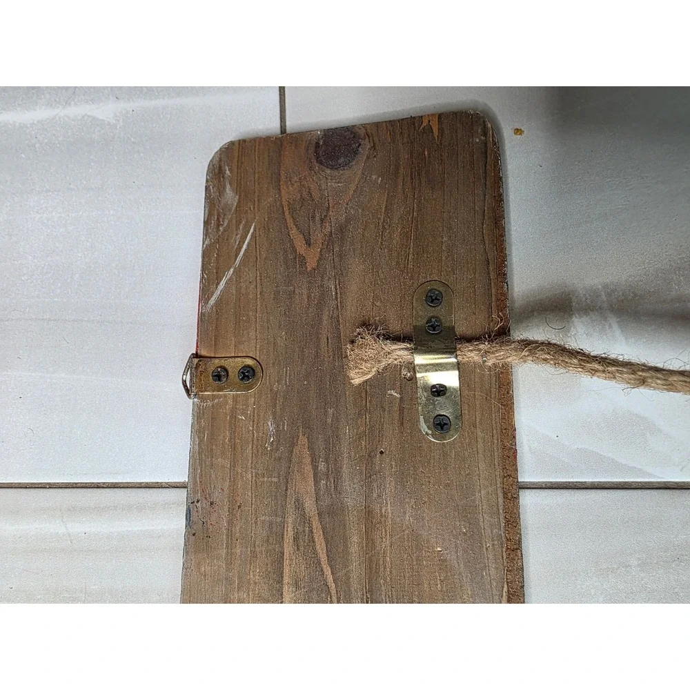 Rustic Wooden Beach Sign with Oar Nautical Wall Decor‎ Distressed Coastal Art